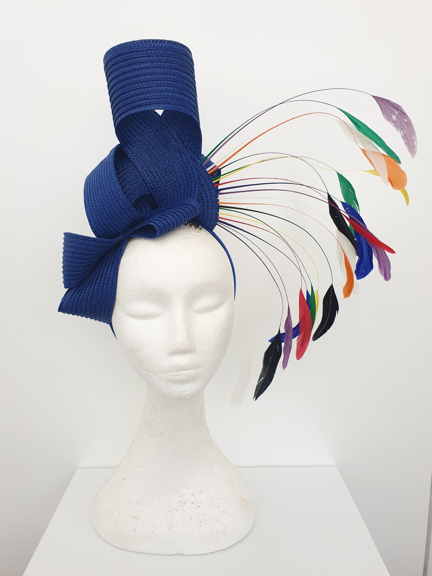 Order - Miss Carnival. Womens loop and feather headband fascinator