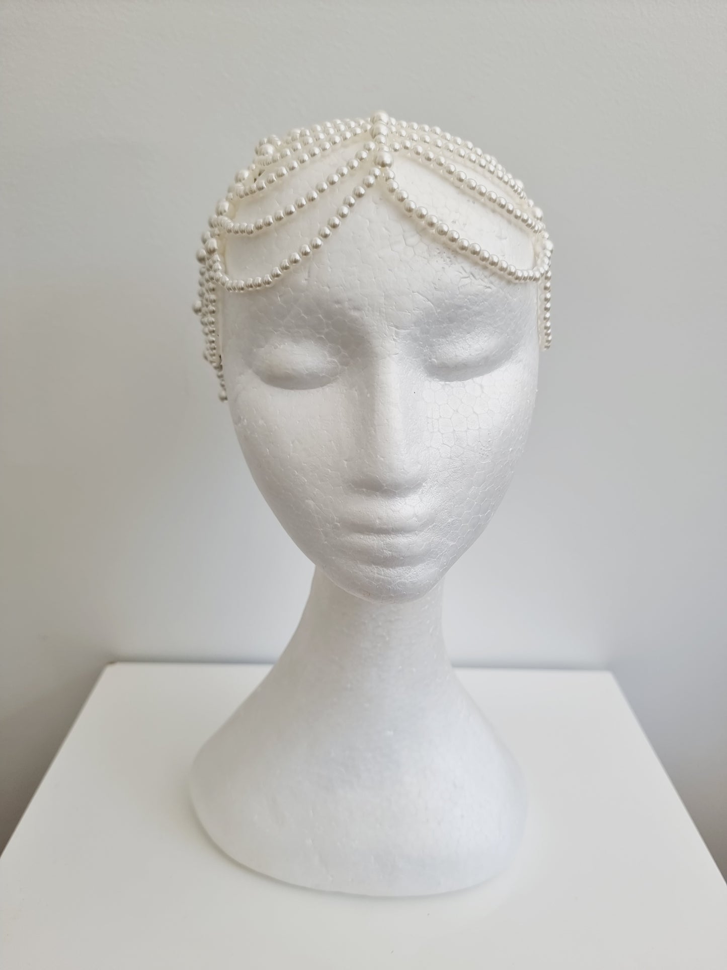 Miss Pallis . Womens pearl beaded headband fascinator