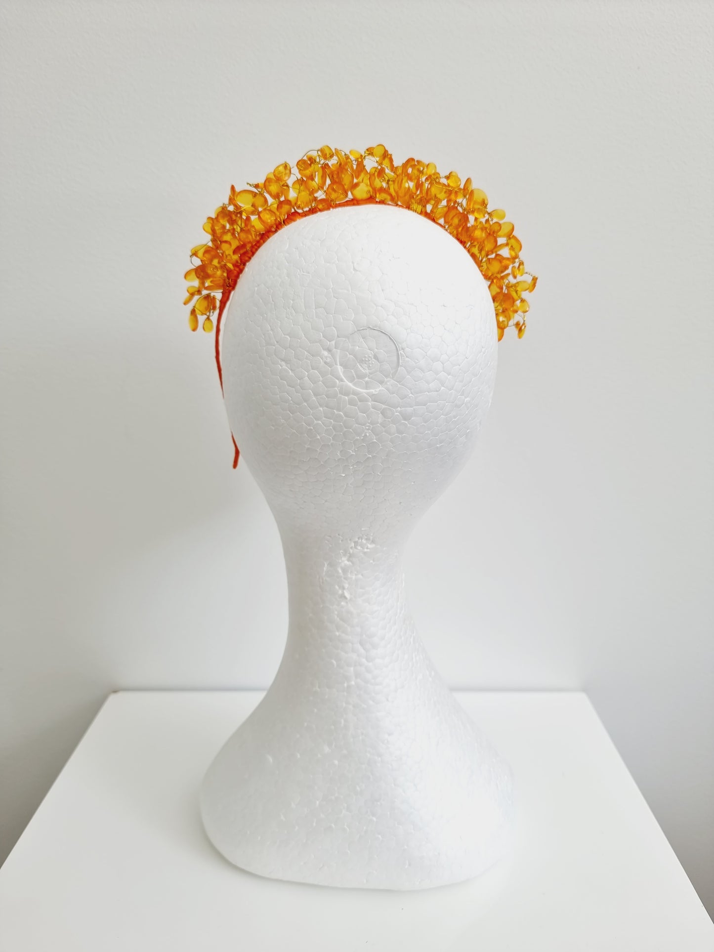 Miss Haraa. Womens  droplet headband in Orange