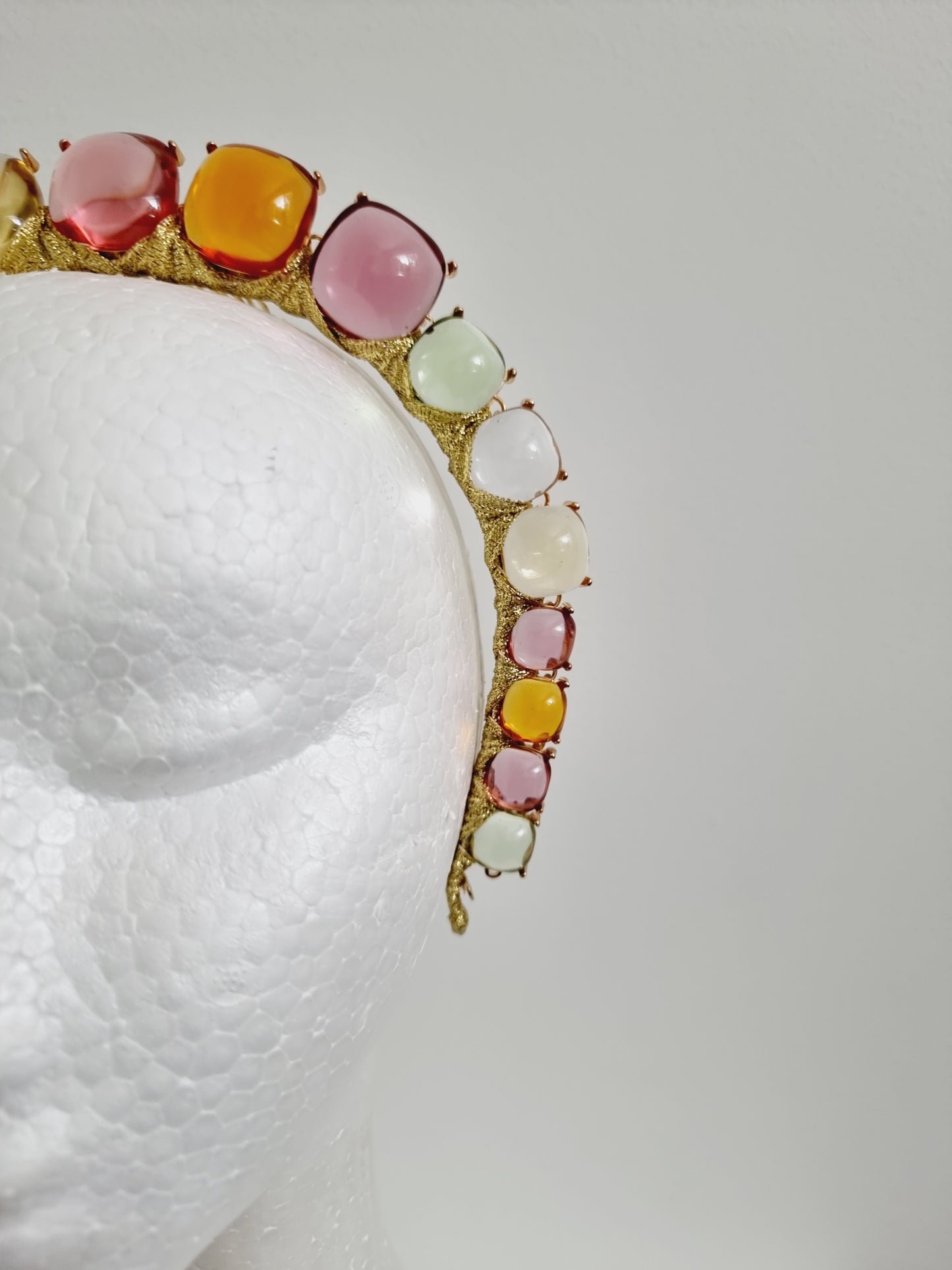 Miss Collins.  Womens Multi coloured gem headband with earings