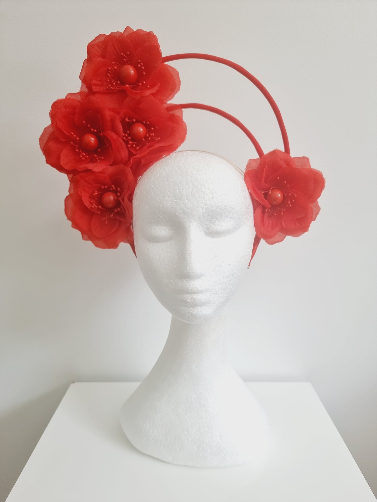 Miss Nikki. Womens double halo headband in Red