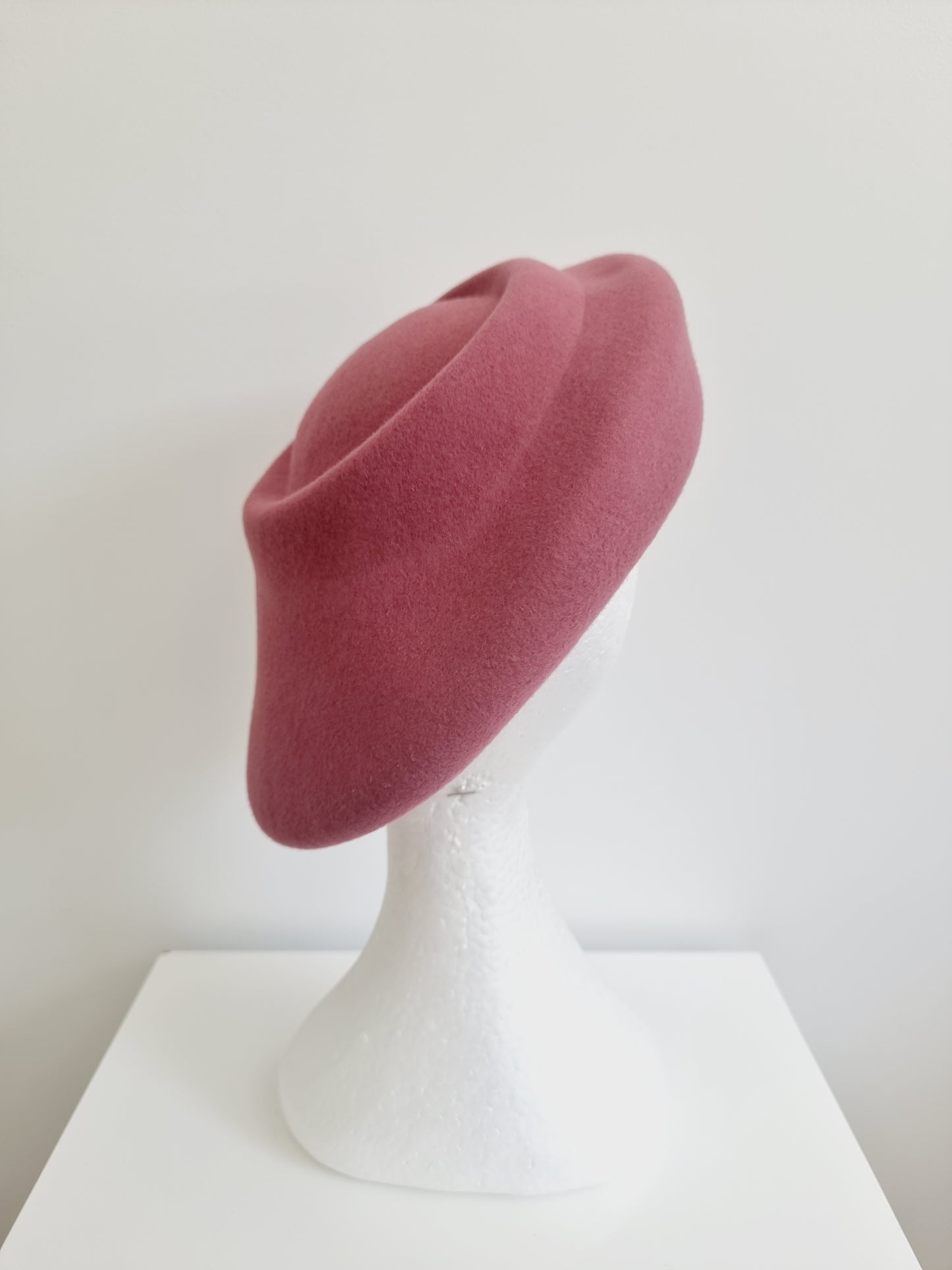 Miss Bristol . Womens Dusty Pink wool felt fascinator headpiece