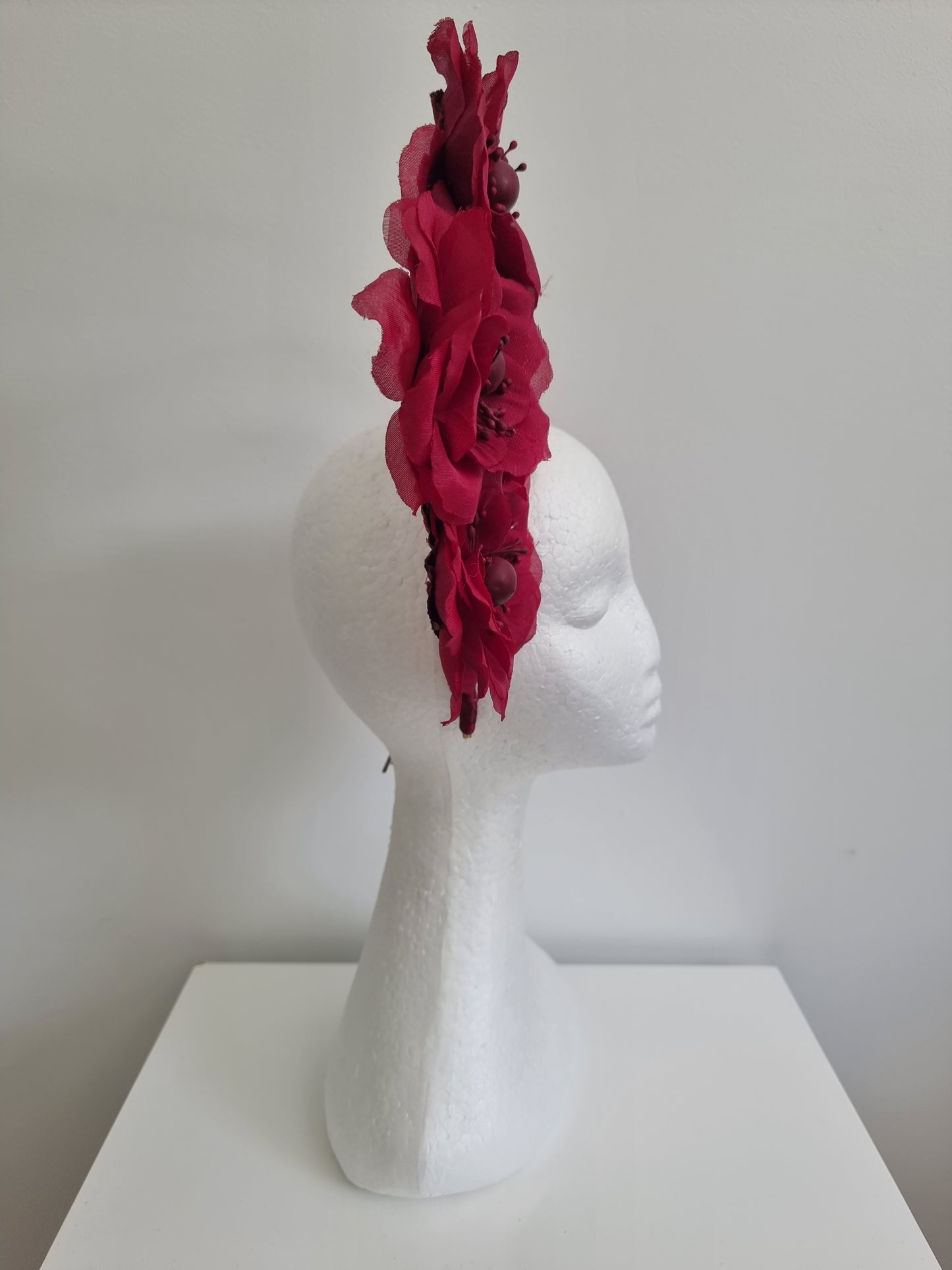Miss Nikki. Womens double halo headband in Claret