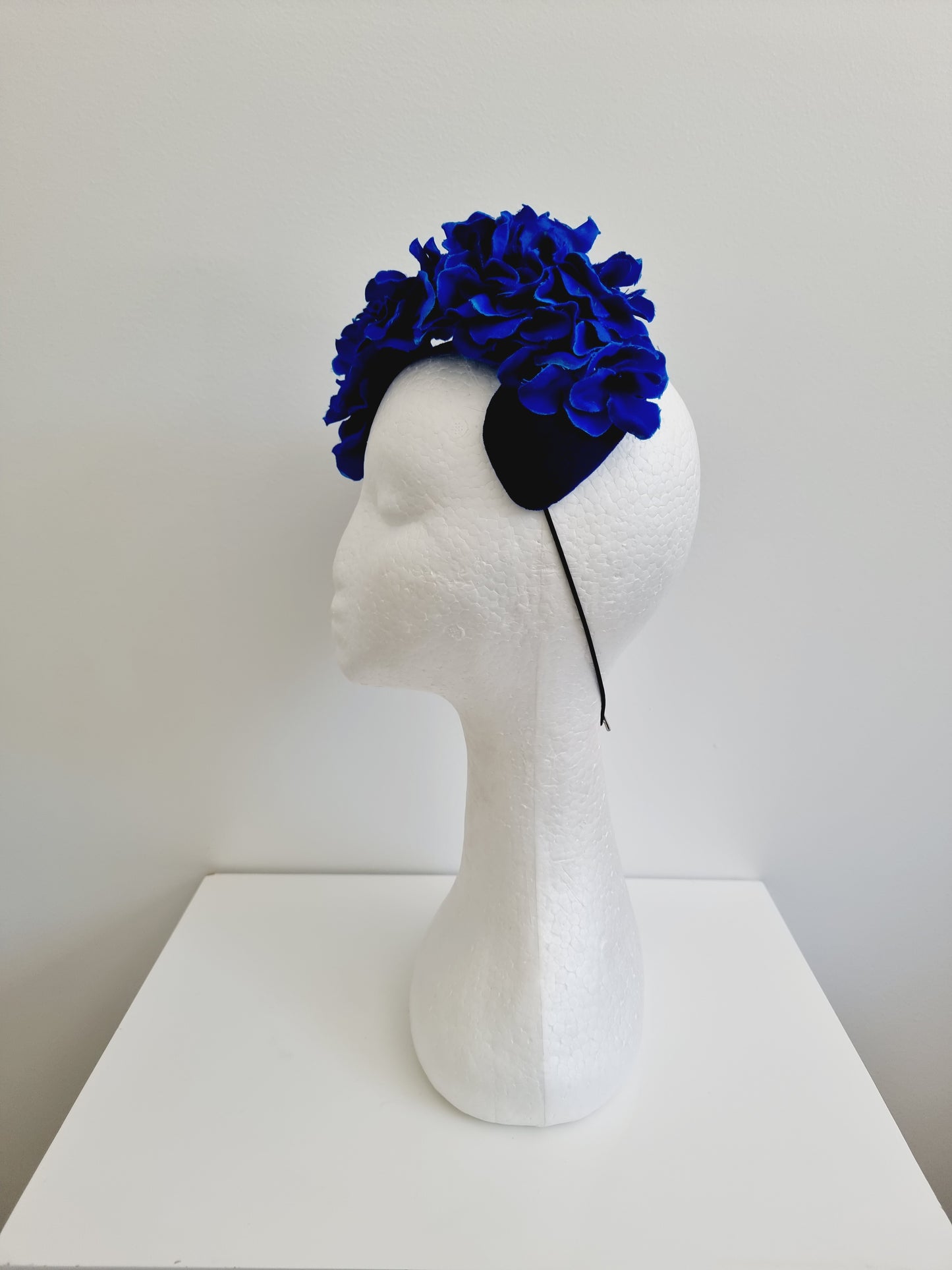 Miss Jobeth. Womens vintahe style Electric Blue headpiece