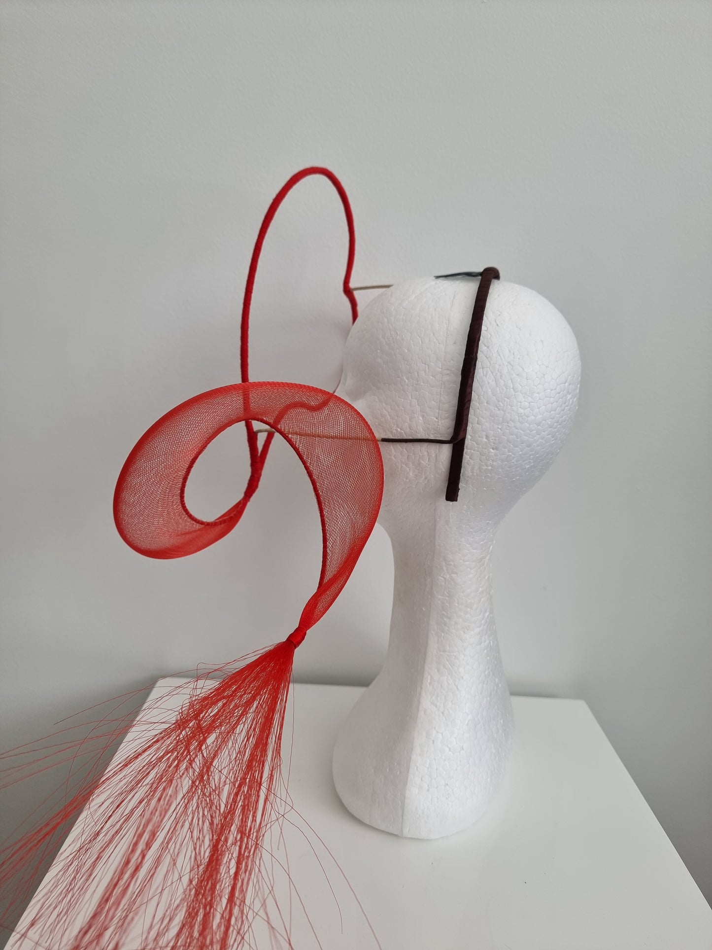 Miss Heart on a String . Womens Floating heart headband fascinator