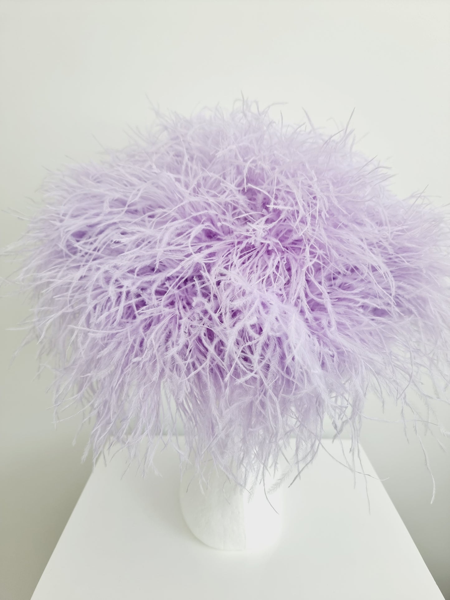 Miss Paris hat.  Womens Lilac feather hat