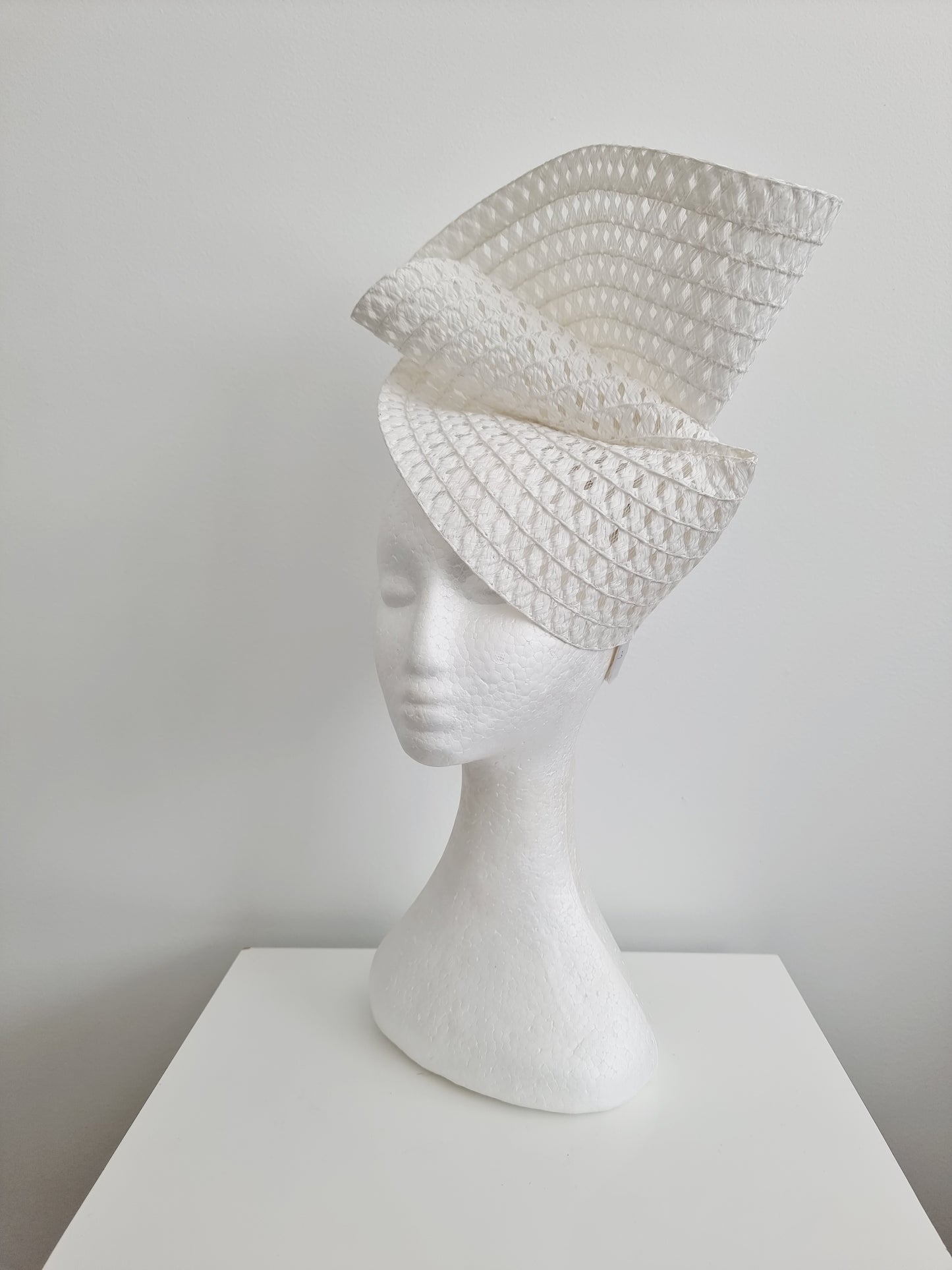 Miss Tara. Womens braided headband fascinator in White