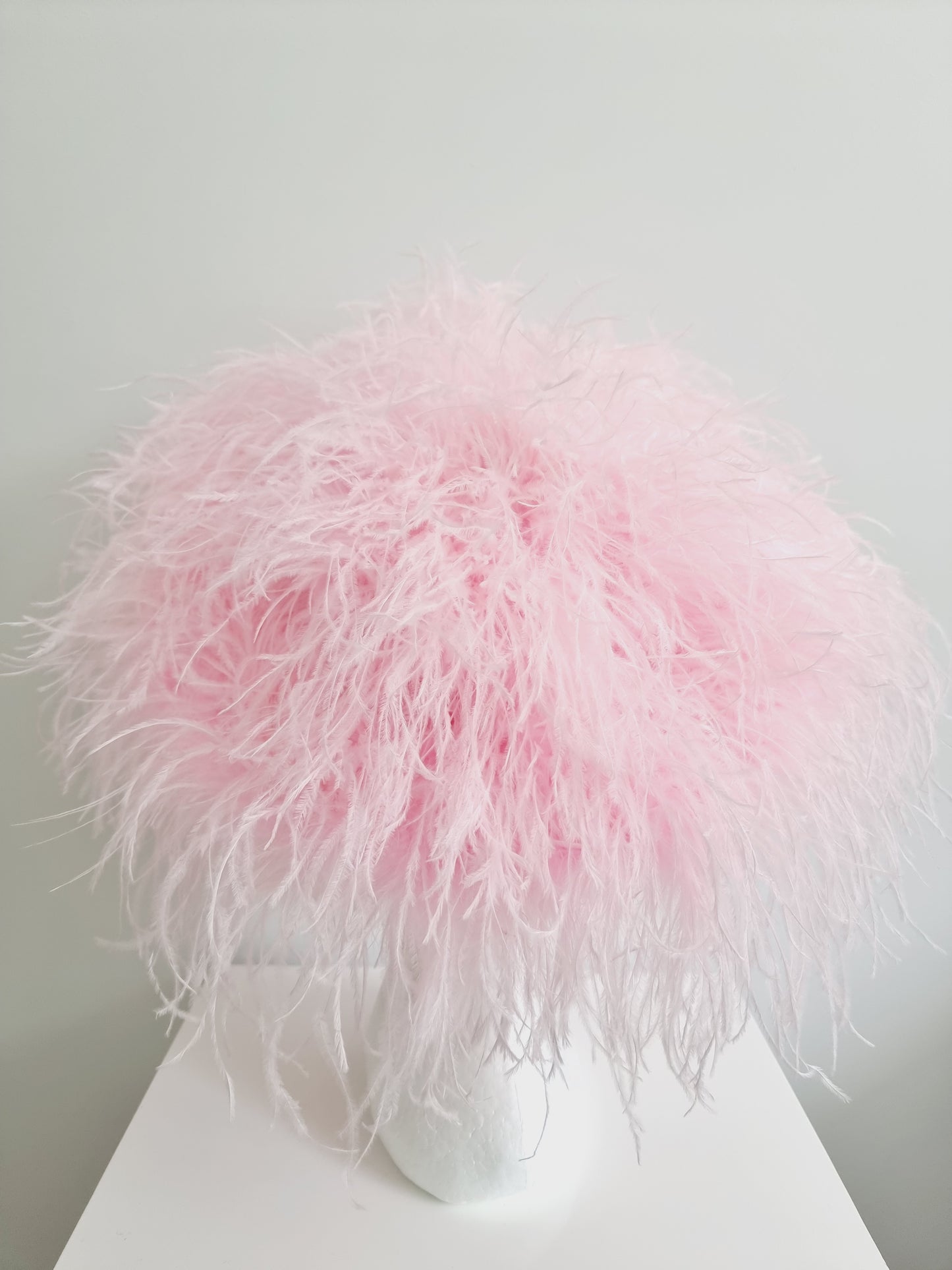 Miss Paris hat.  Womens Pale Pink feather hat