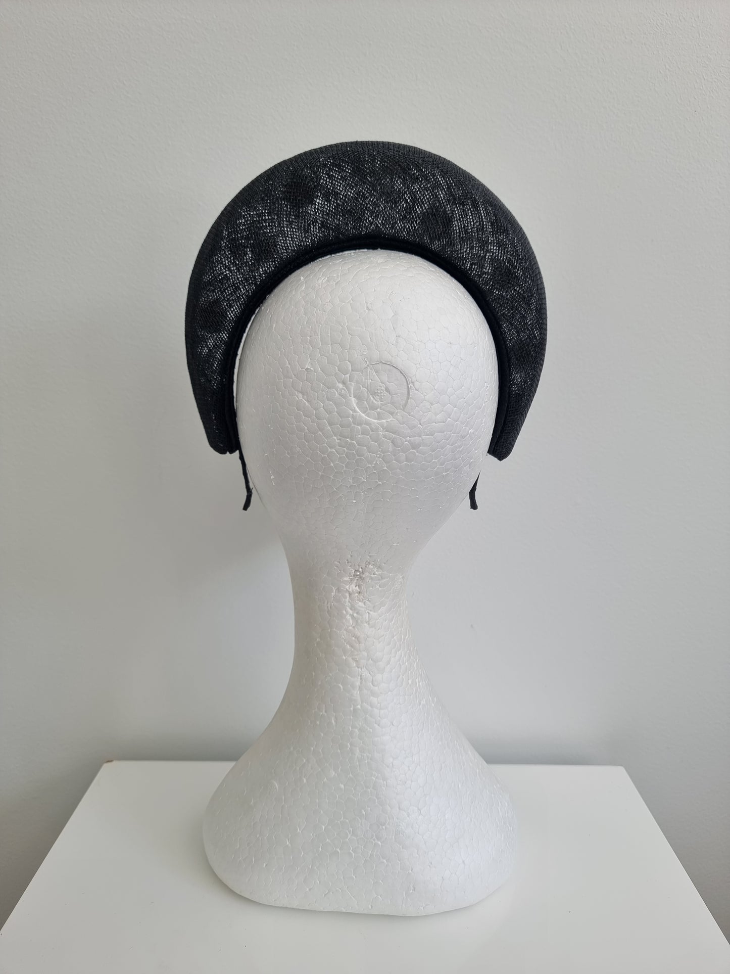 Miss Taylor. Womens Black sinamay halo headband fascinator with pearls