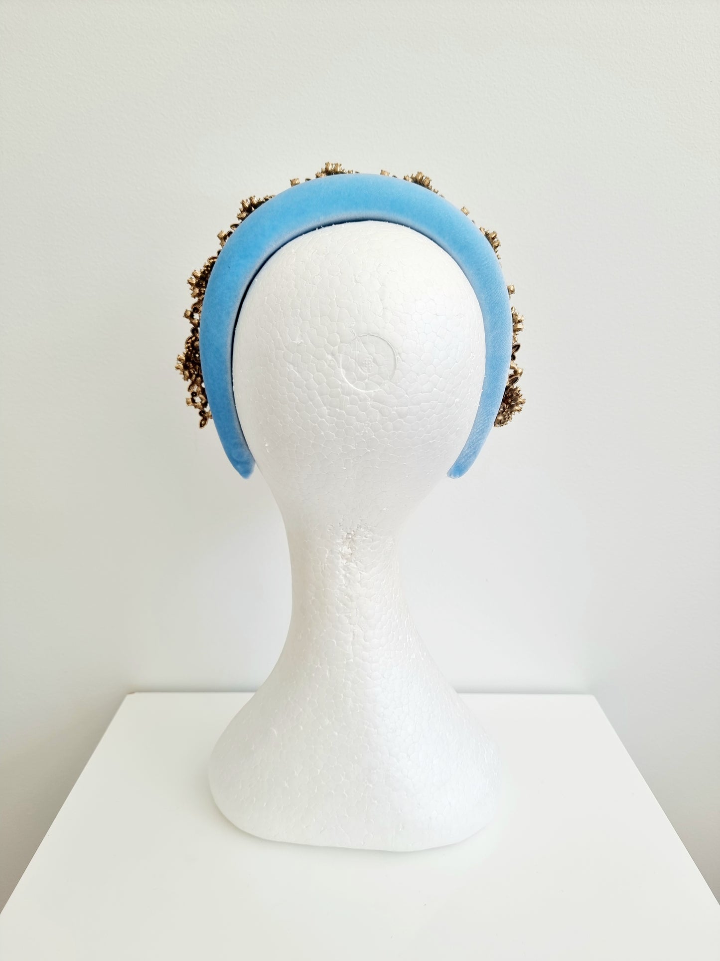 Miss Dakoda. Womens Light Blue embellished headband with earings