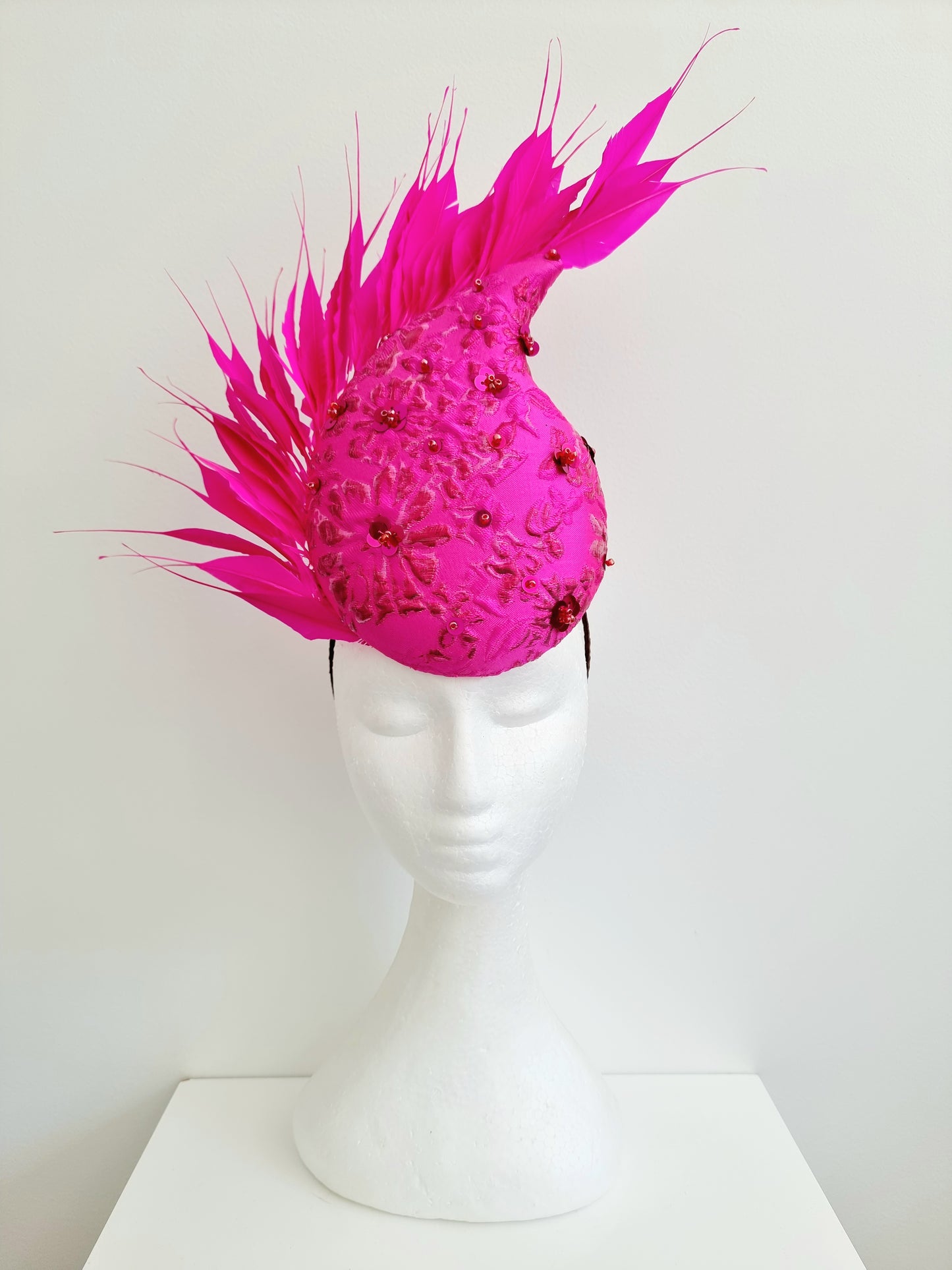 Miss Kashi. Womens Hot Pink percher headband fascintaor