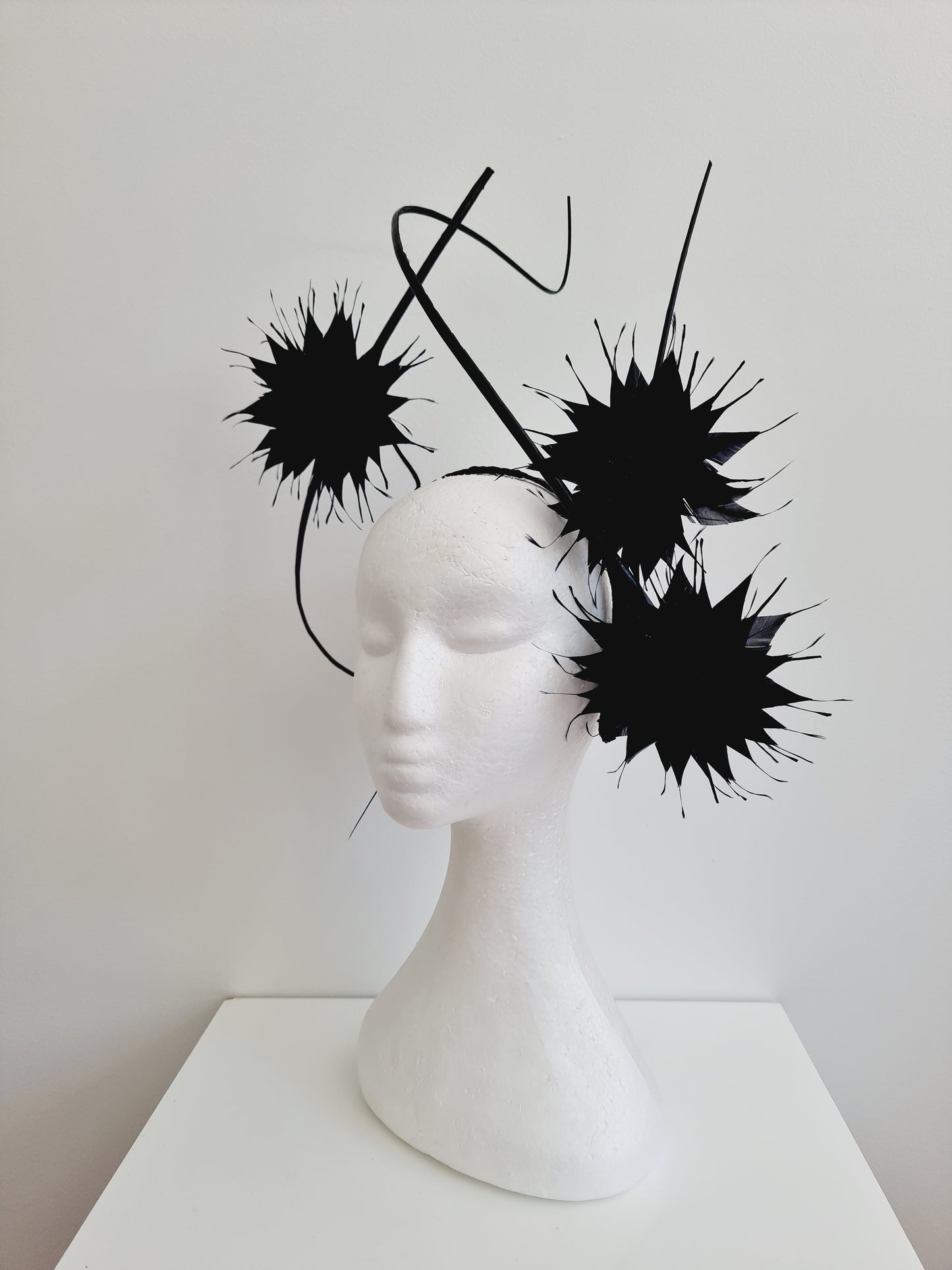 Miss Charlotte. Womens Black flower headband