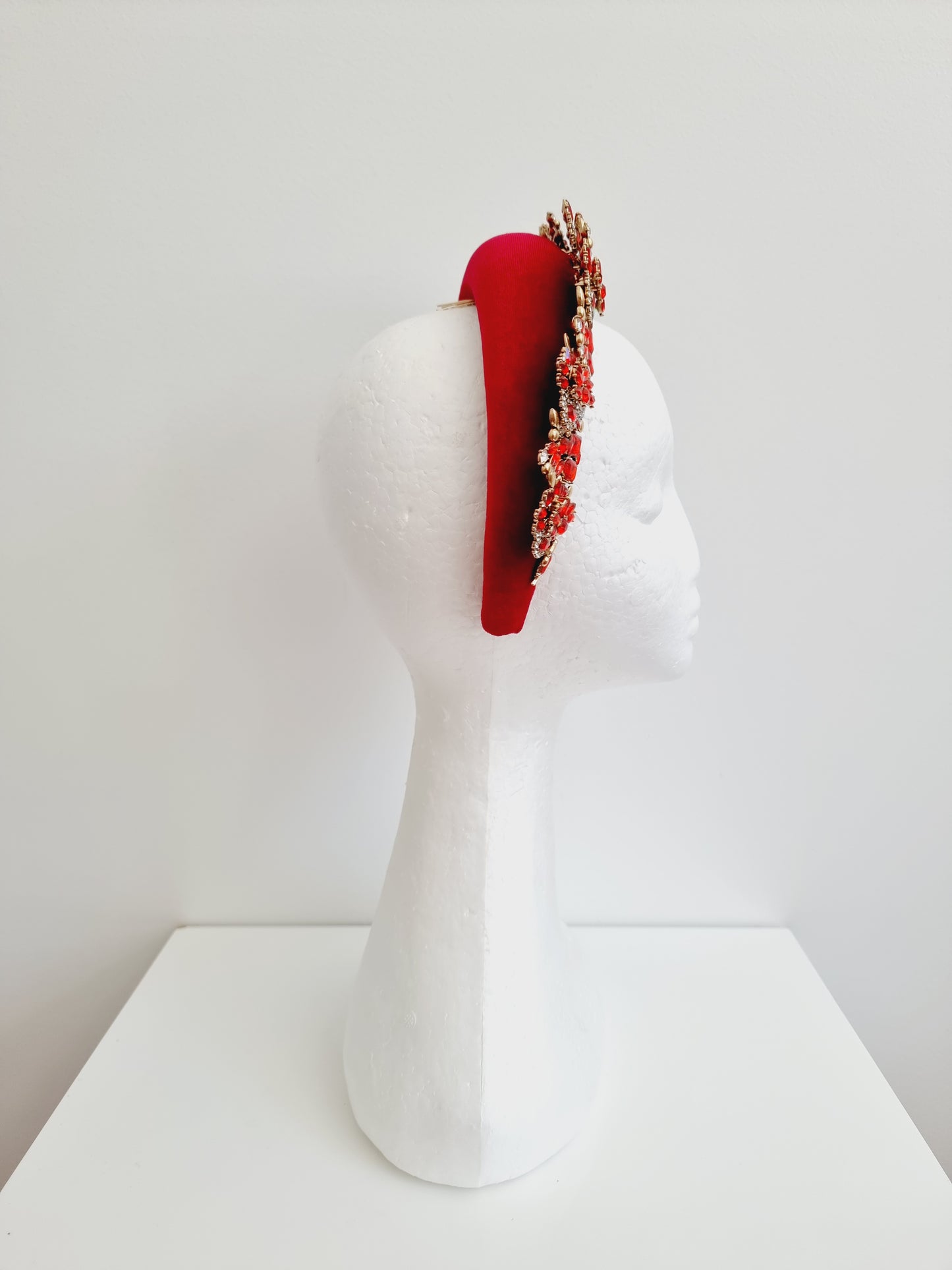 Miss Dakoda. Womens Red embellished headband with earings