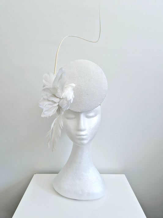 Miss Miya. Womens  white bird percher headband fascinator