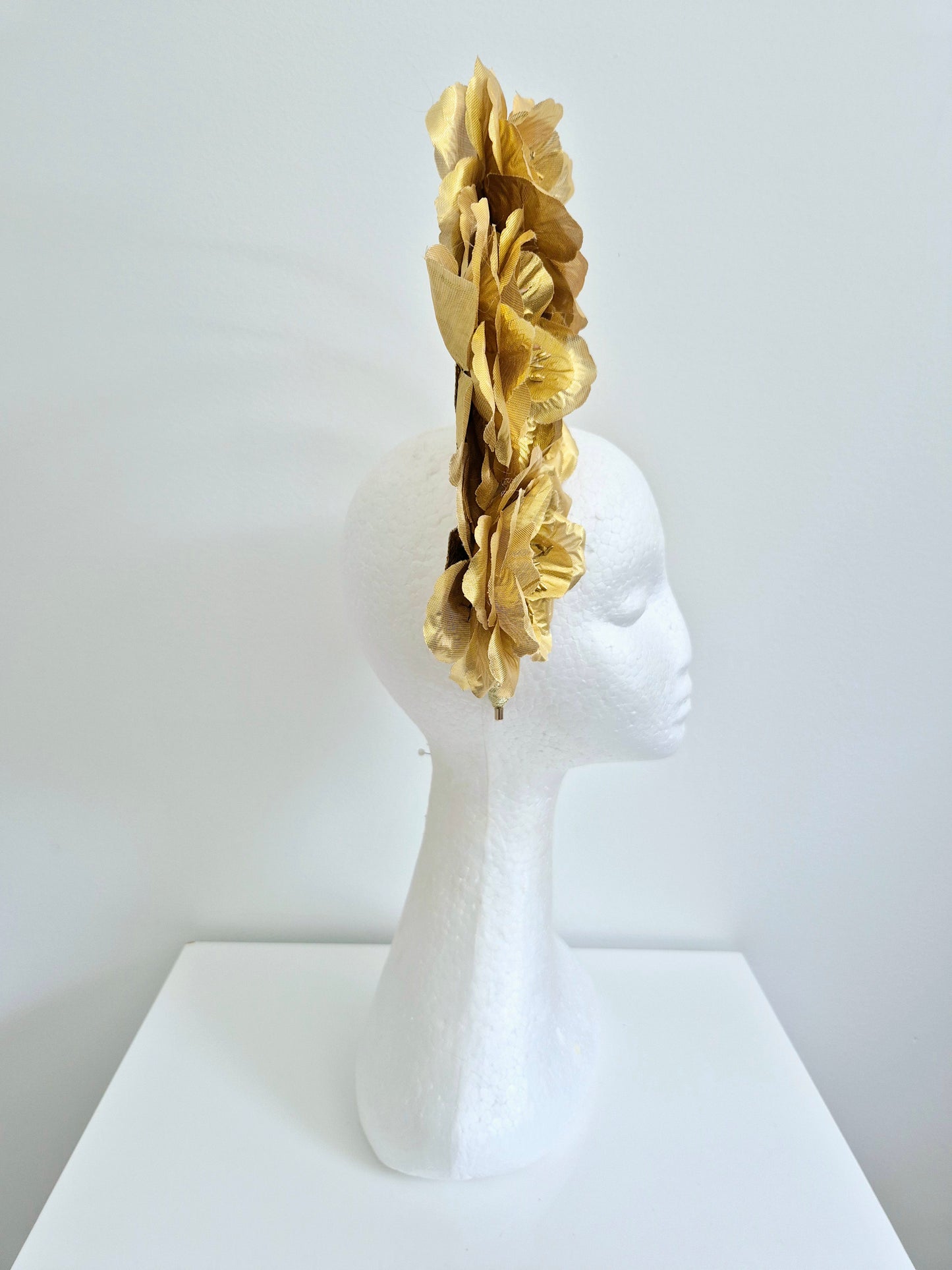 Miss Nikki. Womens double halo headband in Metallic Gold