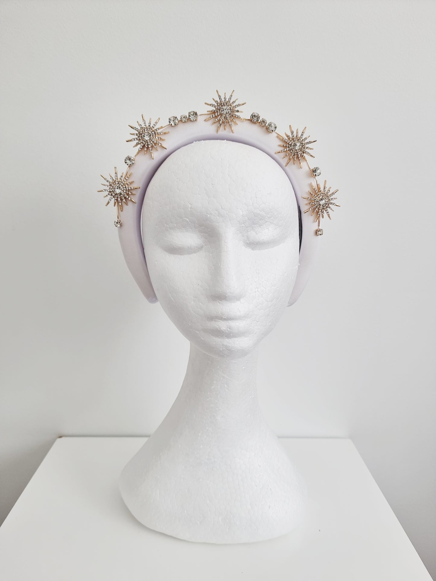 Miss Galaxy. Womens White star embellished headband with earings