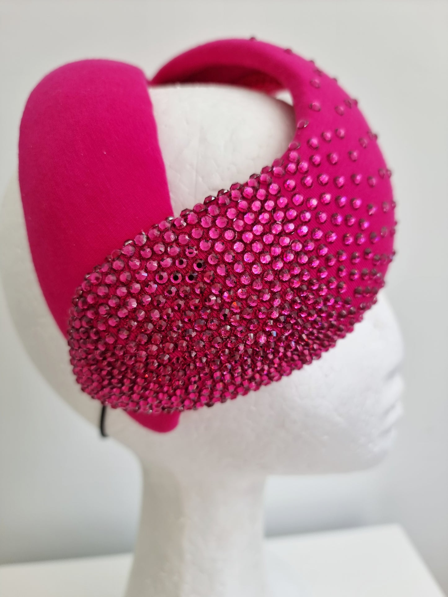 Miss Cassidy. Womens Fuchsia Pink rhinestone headpiece