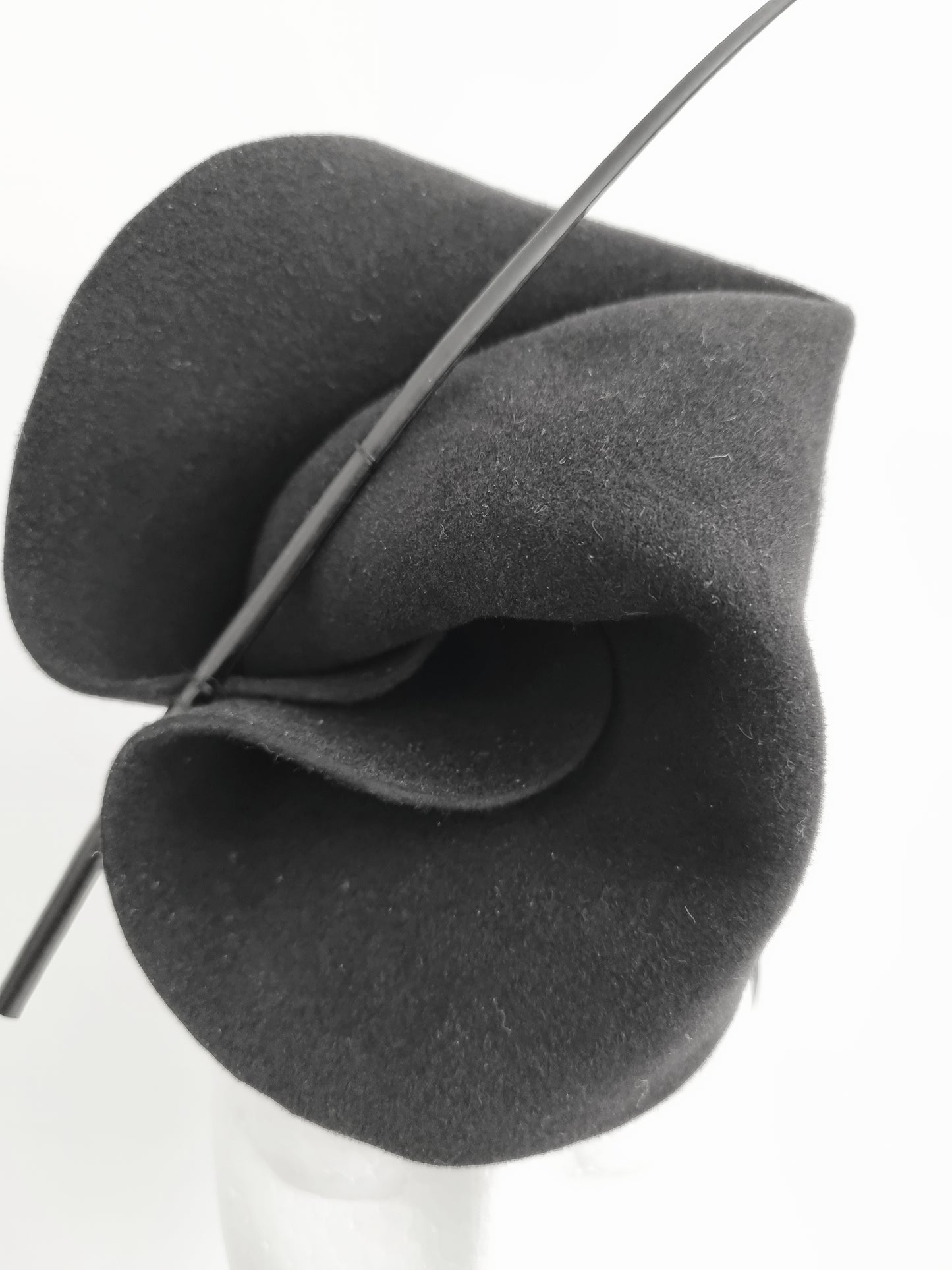 Miss Brixley. Womens Black felt sculptured fascinator