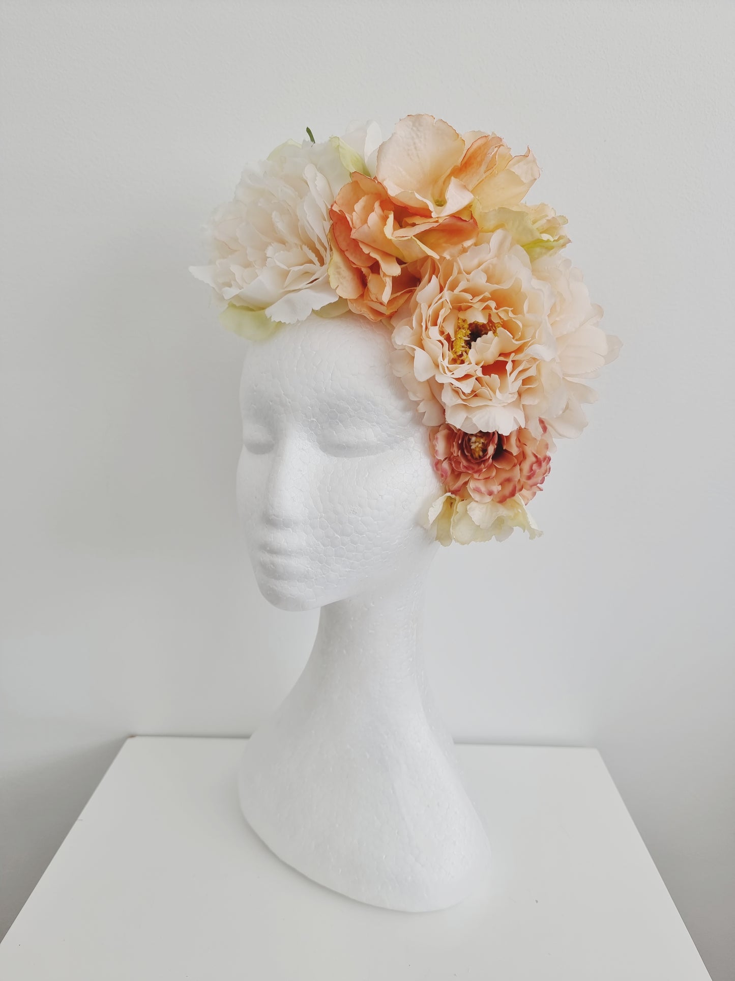 Miss Ophelia. Womens flower embellished headband in Peaches and cream