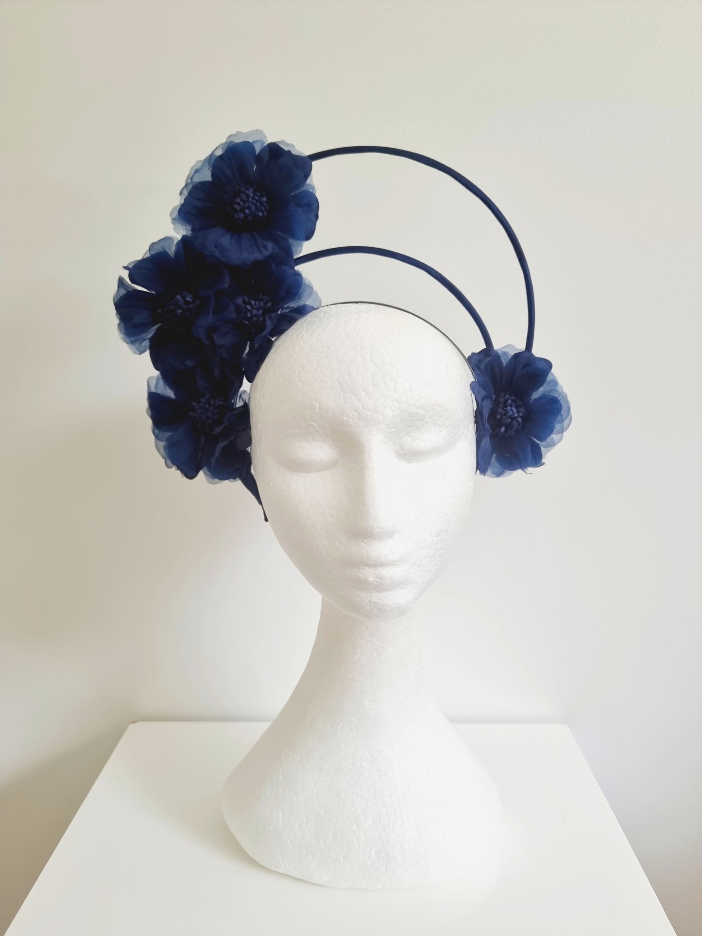 Miss Narla. Womens double halo headband in Navy Blue