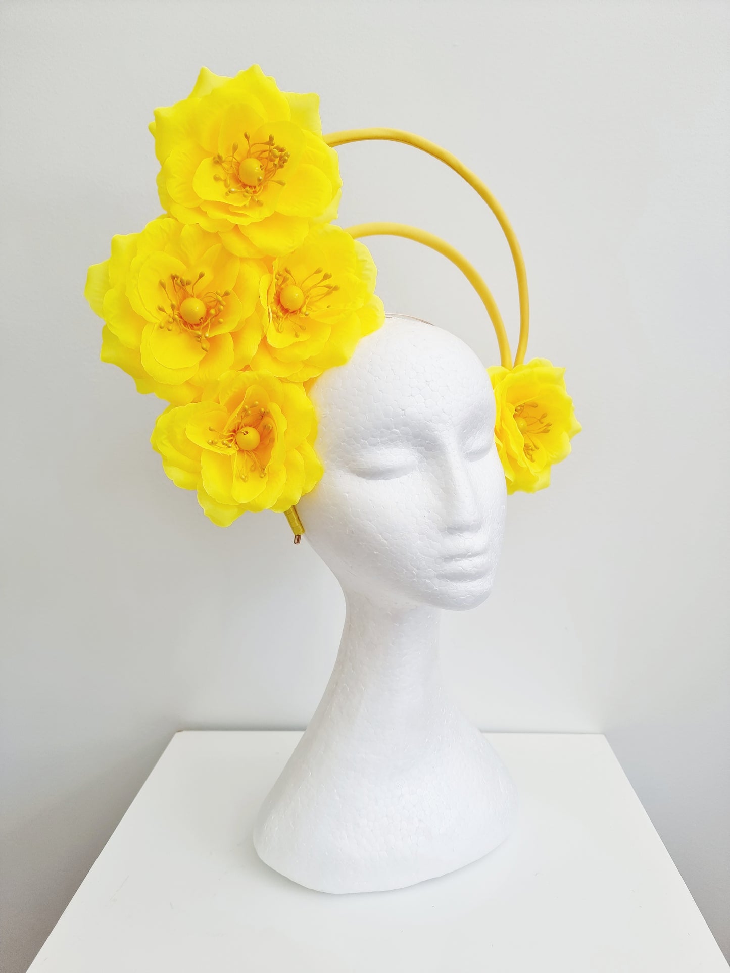 Miss Nikki. Womens double halo headband in Bright Yellow